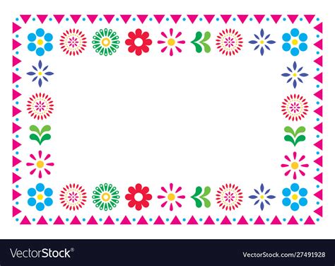 Mexican Greeting Card Or Wedding Invitation Vector Image
