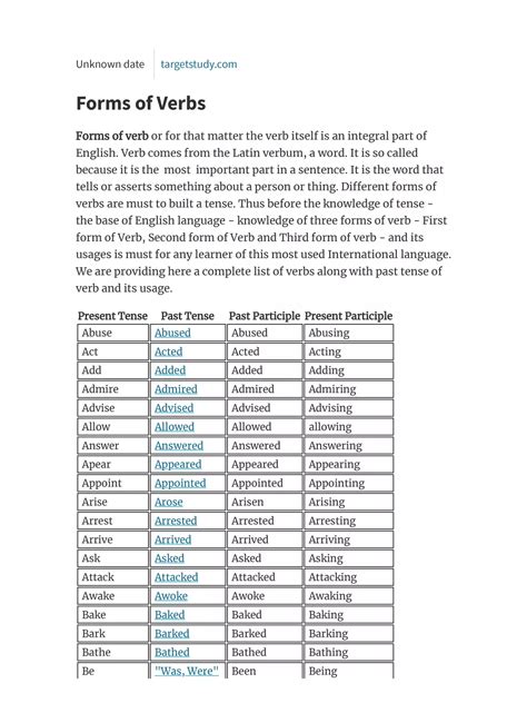 Solution English Grammar Verb Forms Studypool 53 Off