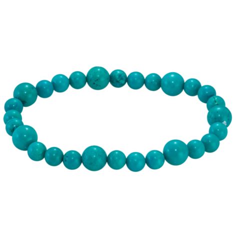 6mm and 8mm turquoise beads expanding bracelet bvl002tq