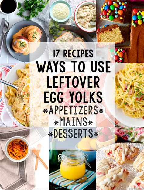 Ice cream uses a lot of yolks. Leftover Egg Yolk Recipes: 17 Ways to Use Leftover Egg ...