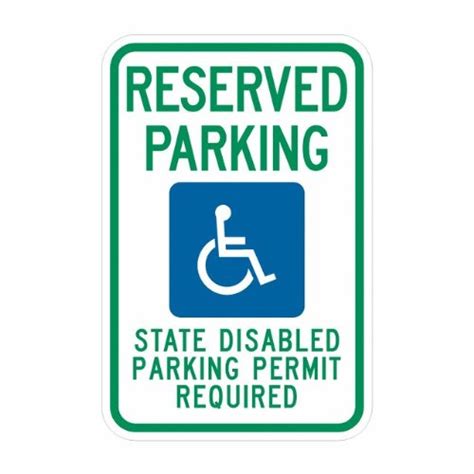 N 28 12x18hip Reserved Parking Handicap Symbol State Disabled