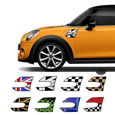 Car Side Wing Fender Stickers Section Scuttles Decals For Mini Cooper S