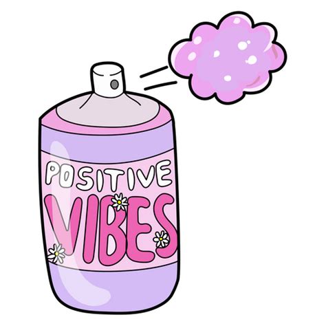 Vsco Girl Positive Vibes Spray Sticker Sticker Mania