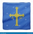 3d Asturias region flag stock illustration. Illustration of patriotic ...