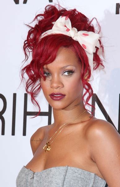 Famous Celebrity Spotlight Rihannas Different Red Hair