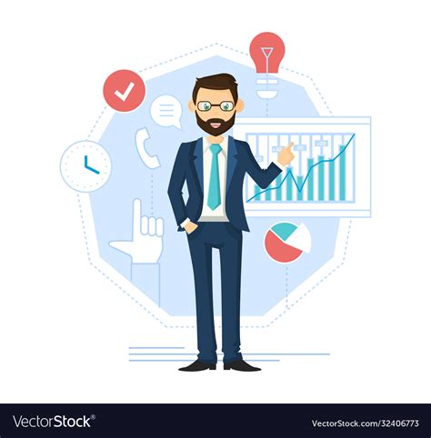 Businessman Leader Successful Entrepreneur Vector Image