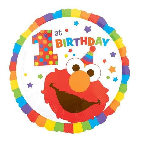 Elmo 1st Birthday Foil Balloon Sesame Street Party Supplies Who