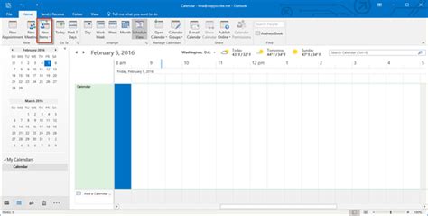 How To Use The Calendar In Outlook 2016