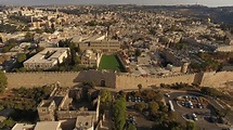Aerial View Of The Old City Of Jerusalem, Israel Stock Footage #AD ,# ...
