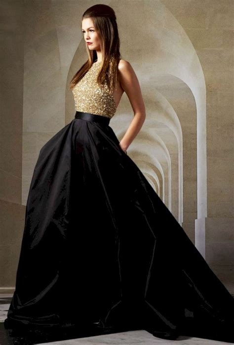 Gloomy Best 15 Black Gold Wedding Gown For Bride Looks More Elegant