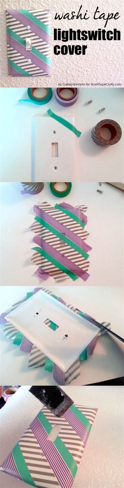 Check Out How To Create Diy Light Switch Cover Art With Washi Tape Cute