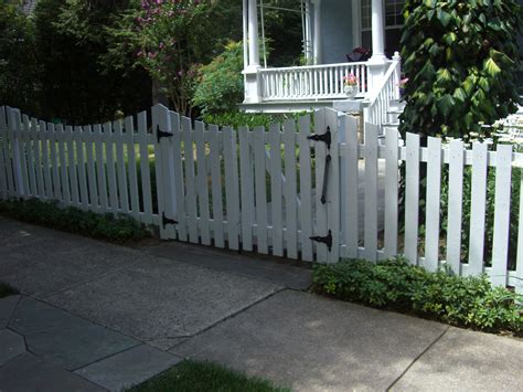 W white vinyl westchester scalloped spaced picket fence panel easy to install, the westchester 6 ft. Pin by Green Spaces Landscaping LLC on Fences and gates ...