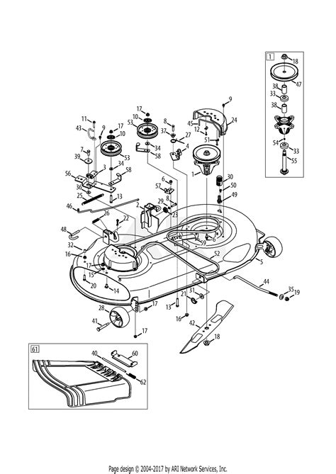 Troy Bilt 13at91kt066 Tb2246 2013 Parts Diagram For Mower Deck