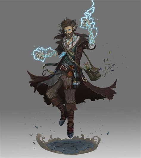 Art Half Elf Storm Sorcerer Dnd Character Art Concept Art