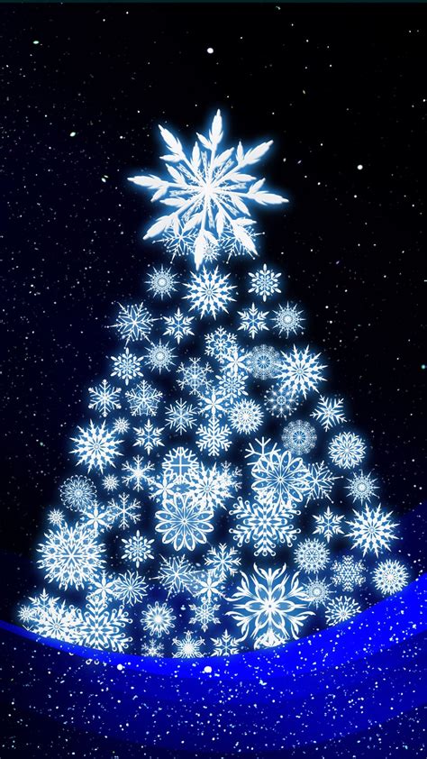Обои елка Рождественский день Рождественские огни синий свет на