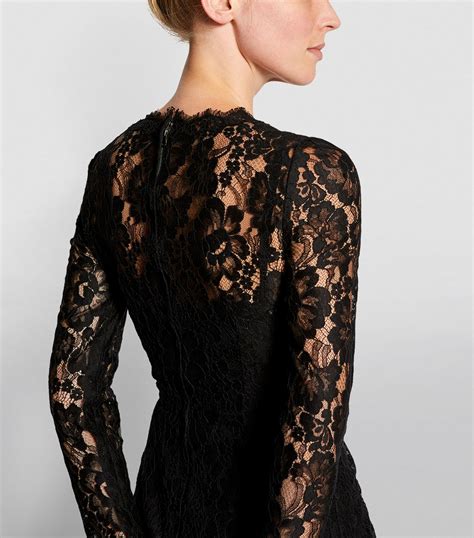 Dolce And Gabbana Draped Lace Dress Harrods Us