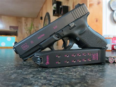 My Glock 19 That I Detailed In Pink Myself With Fingernail Polish