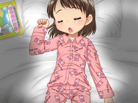 Ekikon Kenkyuukai Animated Animated Gif Tagme Girl Bed Blush Brown Hair Closed Eyes