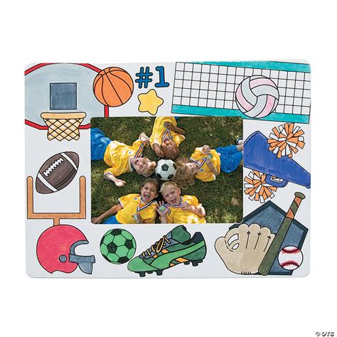 Color Your Own Sports Picture Frames Oriental Trading