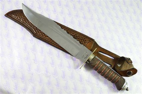 Full Scale Tang Custom Unique Bowie Leather Handle 105″ Blade John