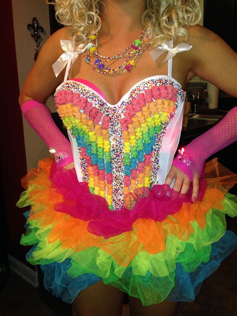 Maybe you would like to learn more about one of these? Homemade candy girl costume - We could have girls dressed like this at the door handing out the ...