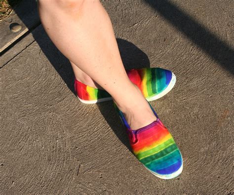 Easy Rainbow Shoes 6 Steps With Pictures Instructables