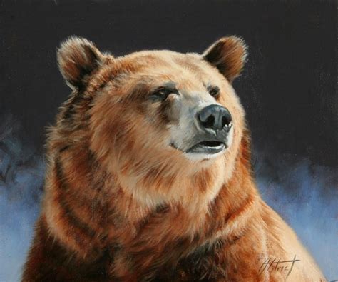 Grizzly Portrait Bear Paintings Wildlife Paintings Grizzly