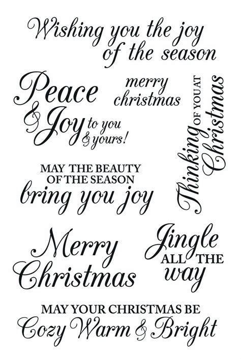 Amazon Com Hero Arts Merry Christmas Message Clear Stamps Arts Crafts Sewing Christmas Card