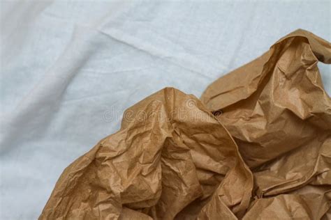 Crumpled Paper Craft Paper Texture Background Foldsbrown Crumpled