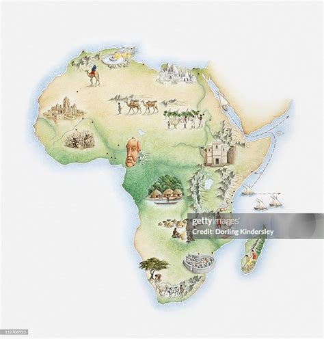 Illustrated Map Of Africa High Res Vector Graphic Getty Images