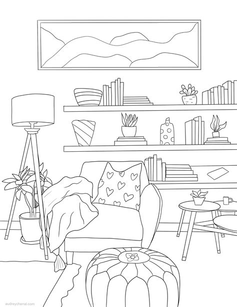 Coloring Pages Boho Decor Audrey Chenal