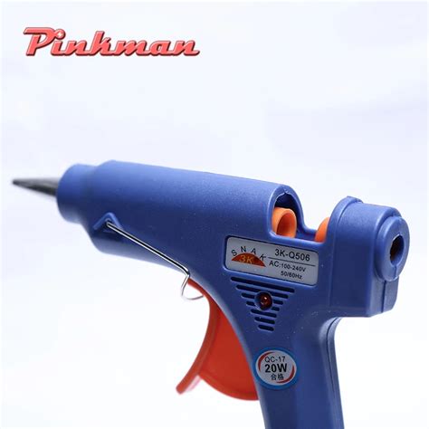 20w eu us plug hot melt glue gun with 7mm glue stick industrial mini guns thermo electric heat