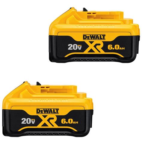 2x Dcb206 For Dewalt 20 Volt Max Lithium Xr 60ah 2 Pack Battery Dcb206