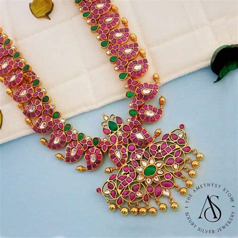 Adorable Gold Plated Pure Silver Kundan Jewellery Collections South