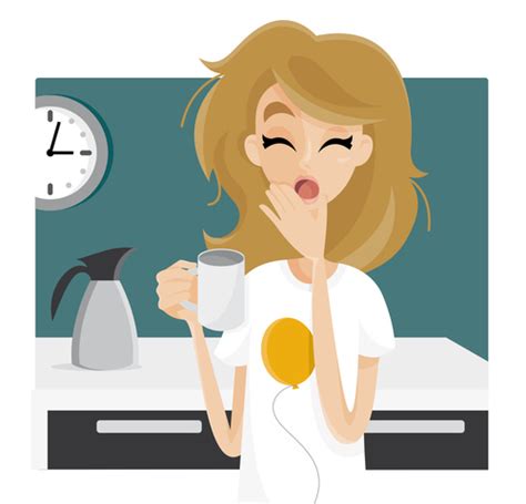 Drinking Coffee Cartoon Illustration Vector Free Download
