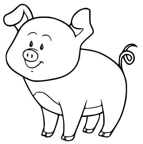 Baby Pig Coloring Page Adult Coloring Pages