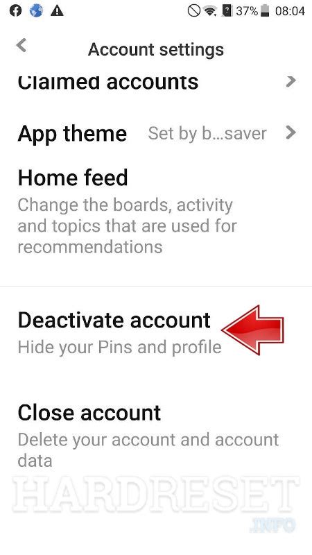 How To Deactivate Account On Pinterest Hardreset Info