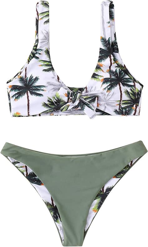 Yangi Women Swimsuit Sexy Print Trees Trappy Bikini