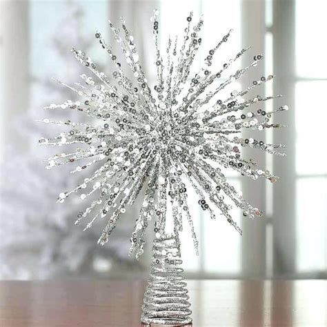 Starburst Tree Topper Silver Glittered Wire Trees And Glitter Diy