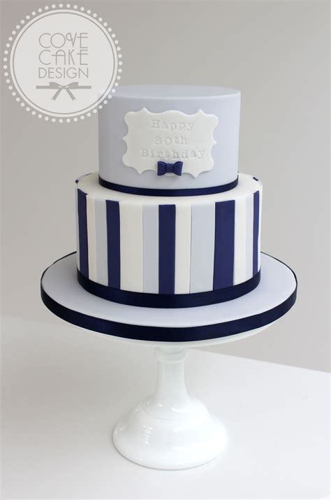 Check out our 60th birthday gift for men selection for the very best in unique or custom, handmade pieces from our shops. Blue and navy stripe male birthday cake | Birthday cakes ...