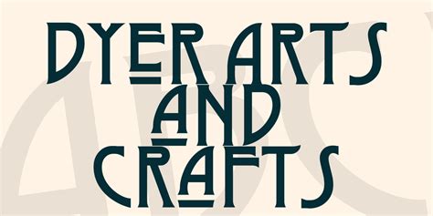 Dyer Arts And Crafts Font · 1001 Fonts Arts And Crafts 1001 Fonts