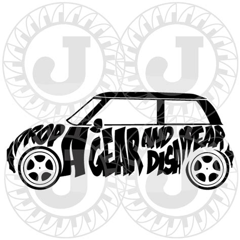 Mini Cooper Svg Drop A Gear And Disappear Etsy