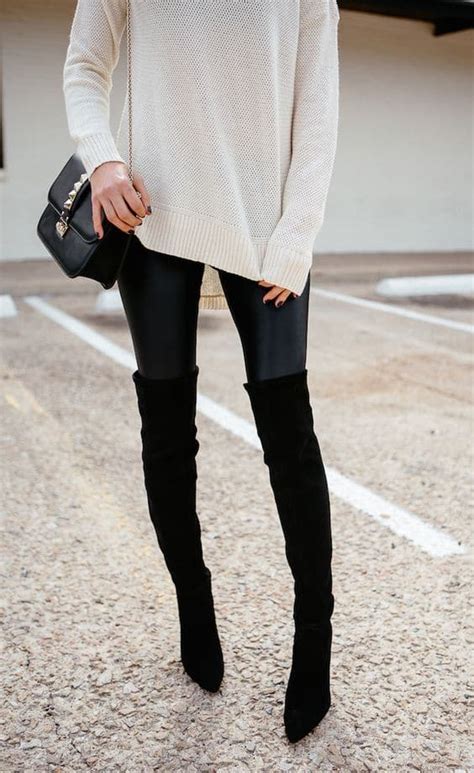 What To Wear With Leather Leggings 20 Leather Leggings Outfit Ideas
