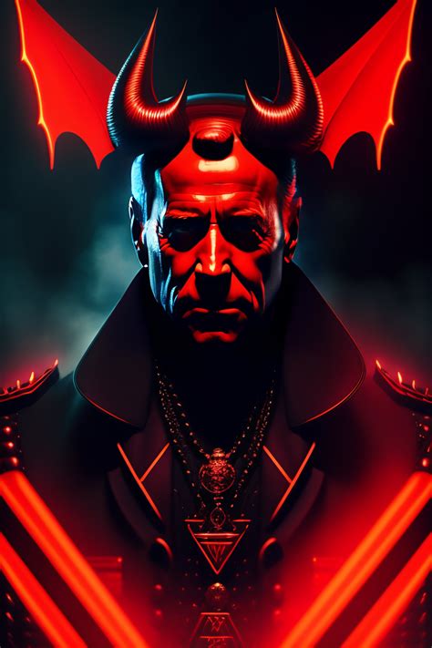Lexica Joe Biden As Satan Evil Black And Red Photography Cyberpunk