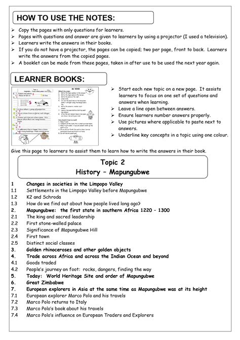 Social Science Grade 6 History Questions And Answers Term 1 • Teacha