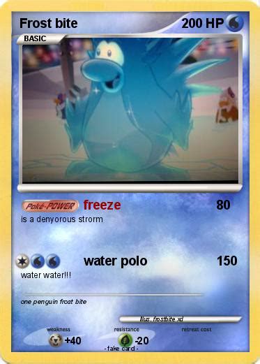 Pokémon Frost Bite 11 11 Freeze My Pokemon Card