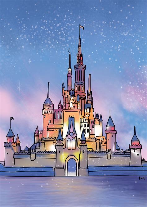 How To Draw Disney World At How To Draw