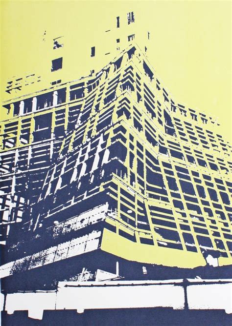 Screenprint On Paper Subject Architecture And Cityscapes Graphic