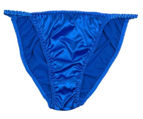 Satin String Bikini Panty Royal Blue Xl Gem