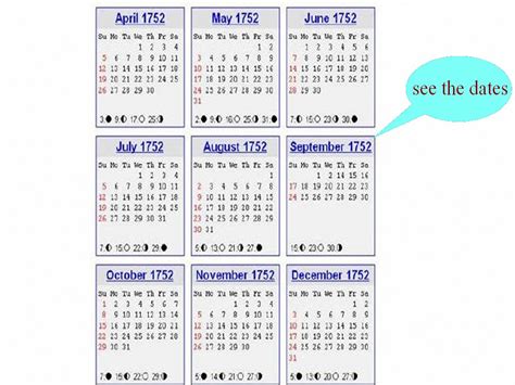 Mylife Calender Of September 1752